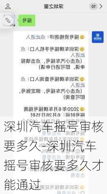 深圳汽车摇号审核要多久-深圳汽车摇号审核要多久才能通过