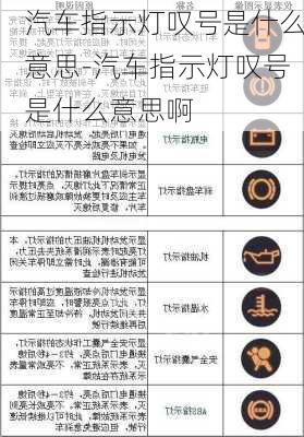 汽车指示灯叹号是什么意思-汽车指示灯叹号是什么意思啊