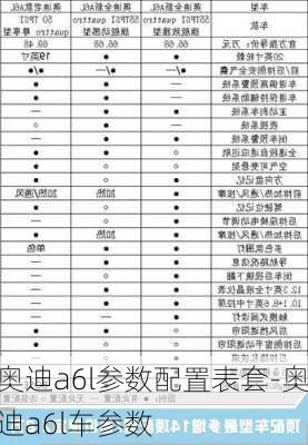 奥迪a6l参数配置表套-奥迪a6l车参数