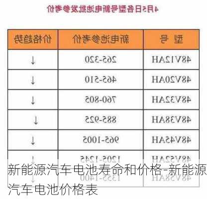 新能源汽车电池寿命和价格-新能源汽车电池价格表