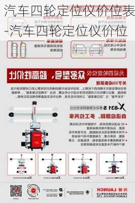 汽车四轮定位仪价位表-汽车四轮定位仪价位