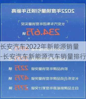 长安汽车2022年新能源销量-长安汽车新能源汽车销量排行