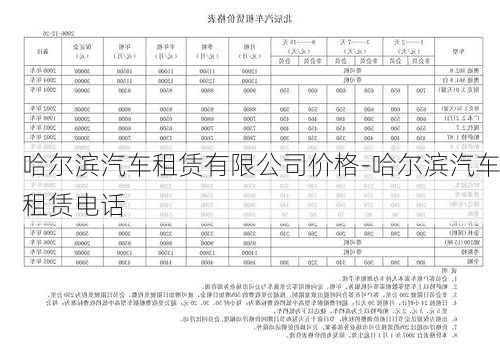 哈尔滨汽车租赁有限公司价格-哈尔滨汽车租赁电话