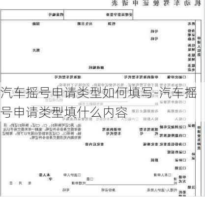 汽车摇号申请类型如何填写-汽车摇号申请类型填什么内容