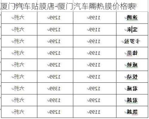 厦门汽车贴膜店-厦门汽车隔热膜价格表