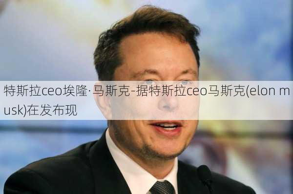 特斯拉ceo埃隆·马斯克-据特斯拉ceo马斯克(elon musk)在发布现