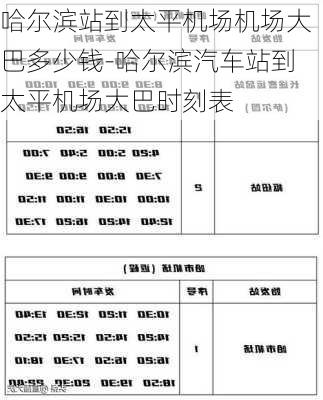 哈尔滨站到太平机场机场大巴多少钱-哈尔滨汽车站到太平机场大巴时刻表