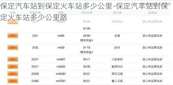 保定汽车站到保定火车站多少公里-保定汽车站到保定火车站多少公里路
