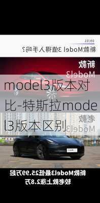 model3版本对比-特斯拉model3版本区别