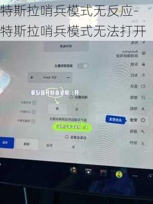 特斯拉哨兵模式无反应-特斯拉哨兵模式无法打开