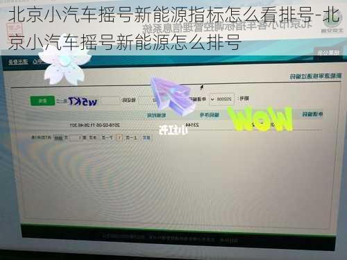 北京小汽车摇号新能源指标怎么看排号-北京小汽车摇号新能源怎么排号