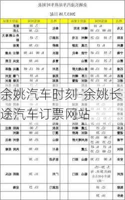 余姚汽车时刻-余姚长途汽车订票网站