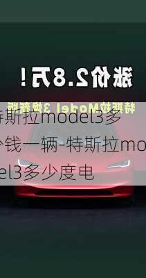 特斯拉model3多少钱一辆-特斯拉model3多少度电