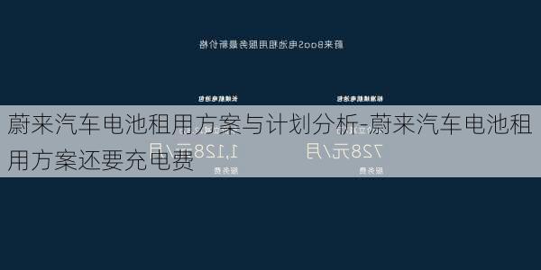 蔚来汽车电池租用方案与计划分析-蔚来汽车电池租用方案还要充电费