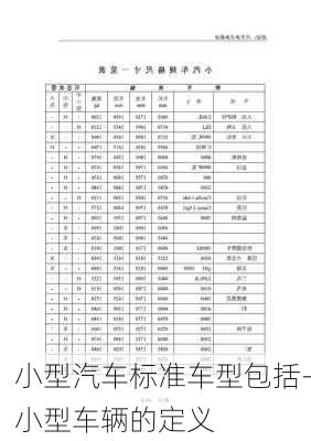 小型汽车标准车型包括-小型车辆的定义