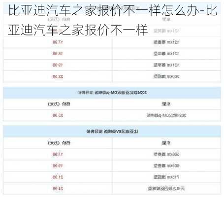 比亚迪汽车之家报价不一样怎么办-比亚迪汽车之家报价不一样