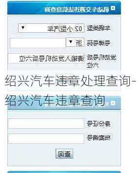 绍兴汽车违章处理查询-绍兴汽车违章查询