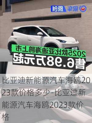 比亚迪新能源汽车海鸥2023款价格多少-比亚迪新能源汽车海鸥2023款价格