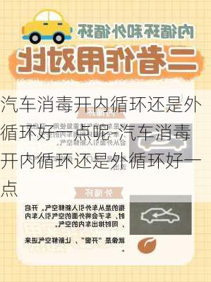 汽车消毒开内循环还是外循环好一点呢-汽车消毒开内循环还是外循环好一点