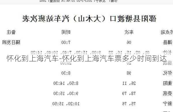 怀化到上海汽车-怀化到上海汽车票多少时间到达