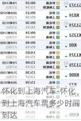 怀化到上海汽车-怀化到上海汽车票多少时间到达