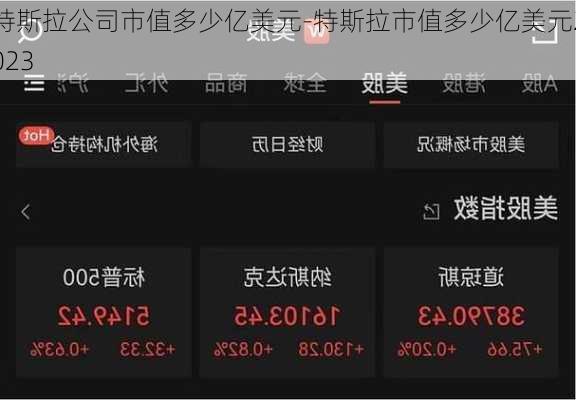 特斯拉公司市值多少亿美元-特斯拉市值多少亿美元2023