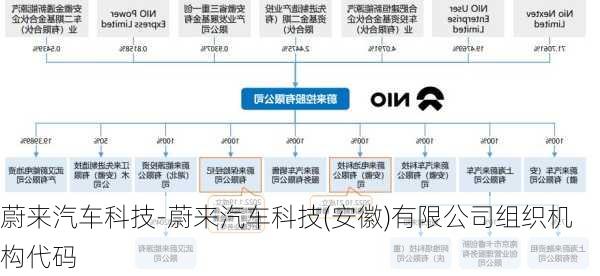 蔚来汽车科技-蔚来汽车科技(安徽)有限公司组织机构代码