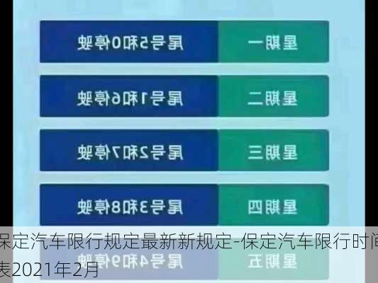 保定汽车限行规定最新新规定-保定汽车限行时间表2021年2月