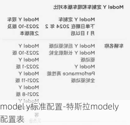 model y标准配置-特斯拉modely配置表