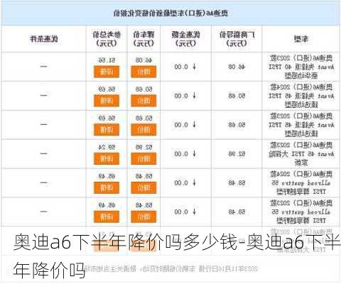 奥迪a6下半年降价吗多少钱-奥迪a6下半年降价吗