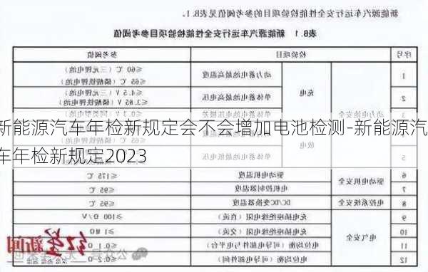 新能源汽车年检新规定会不会增加电池检测-新能源汽车年检新规定2023