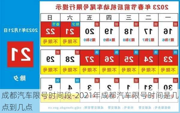 成都汽车限号时间段-2021年成都汽车限号时间是几点到几点