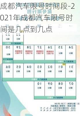 成都汽车限号时间段-2021年成都汽车限号时间是几点到几点