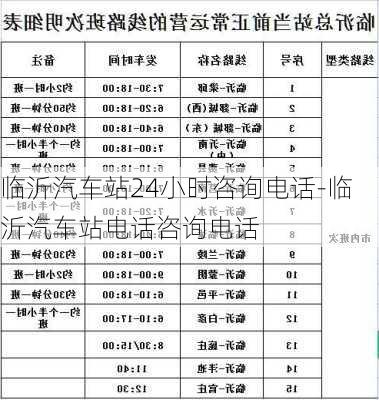 临沂汽车站24小时咨询电话-临沂汽车站电话咨询电话