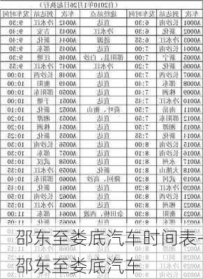 邵东至娄底汽车时间表-邵东至娄底汽车