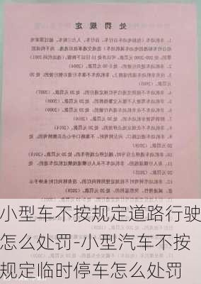 小型车不按规定道路行驶怎么处罚-小型汽车不按规定临时停车怎么处罚