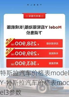 特斯拉汽车价格表modelY-特斯拉汽车价格表model3参数