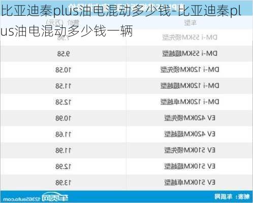 比亚迪秦plus油电混动多少钱-比亚迪秦plus油电混动多少钱一辆