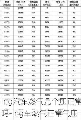 lng汽车燃气几个压正常吗-lng车燃气正常气压