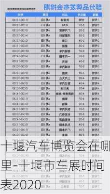 十堰汽车博览会在哪里-十堰市车展时间表2020