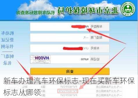 新车办理汽车环保标志-现在买新车环保标志从哪领