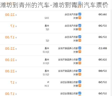 潍坊到青州的汽车-潍坊到青州汽车票价