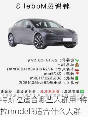 特斯拉适合哪些人群用-特斯拉model3适合什么人群