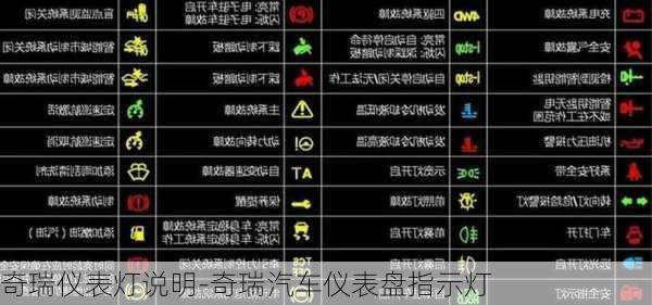 奇瑞仪表灯说明-奇瑞汽车仪表盘指示灯