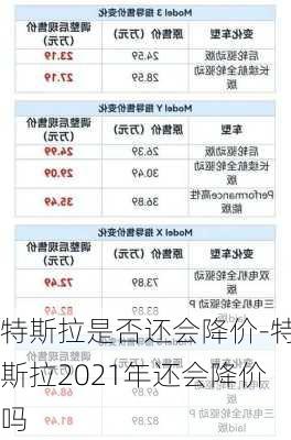 特斯拉是否还会降价-特斯拉2021年还会降价吗