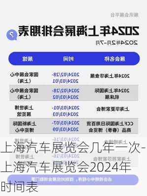 上海汽车展览会几年一次-上海汽车展览会2024年时间表