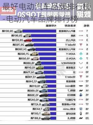 最好电动汽车品牌排行榜-电动汽车品牌排行榜