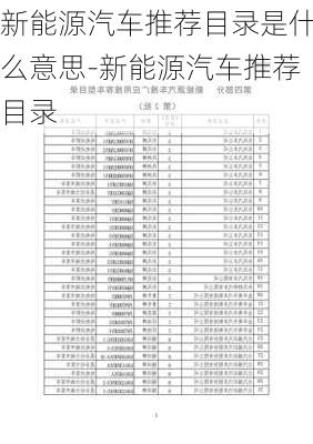 新能源汽车推荐目录是什么意思-新能源汽车推荐目录