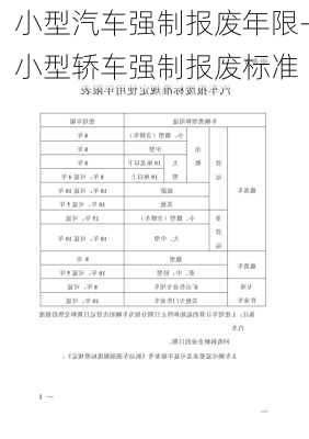 小型汽车强制报废年限-小型轿车强制报废标准