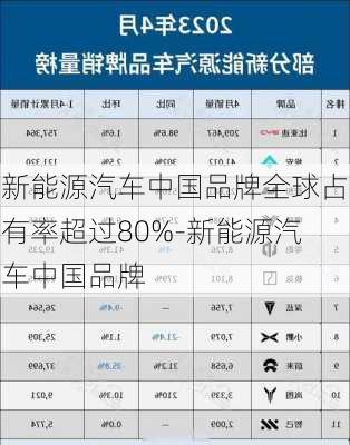 新能源汽车中国品牌全球占有率超过80%-新能源汽车中国品牌